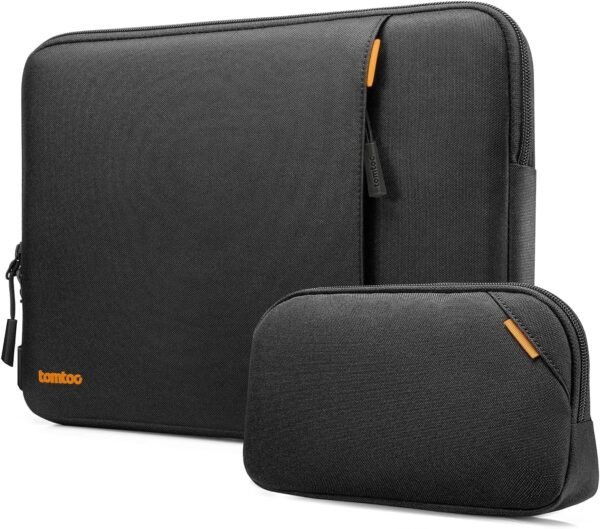 tomtoc 360° Housse pour Nouveau 16 Pouces MacBook Pro M4/M3/M2/M1 Pro/Max (2024-2019) A3403 A3186 A2991 A2780 A2485 A2141, Protection intégrale Hydrofuge Sacoche pour Laptop avec Accessoires Sacoche