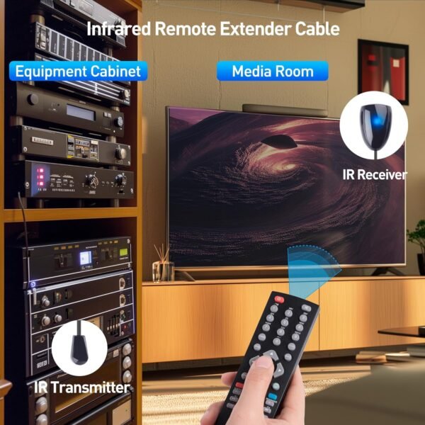 Cable Matters Câble d'extension de télécommande infrarouge 1,8 m, Cable Répéteur IR, Récepteur de signal infrarouge et émetteur IR - 1,8 mètres – Image 5