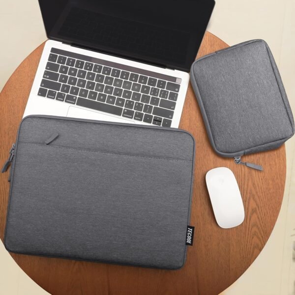 TECOOL 14 Pouces Housse Ordinateur Portable pour 14 Pouces Lenovo Thinkpad HP Dell Acer ASUS Chromebook Notebook Laptop, 15,3 MacBook Air M3 M2, Pochette 14 PC Portable Protection, Gris foncé – Image 5