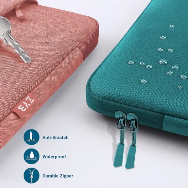 ZYB Housse Ordinateur 13 Pouces Pochette,Étanche Housse pour Macbook Air 13 Pouces M4 M3 M2 M1 2025-2017,MacBook Pro 14/13 Pouces M4 M3 M2 M1 2025 2024-2012 etc 13.3 Portable Protection-Rosa – Image 5