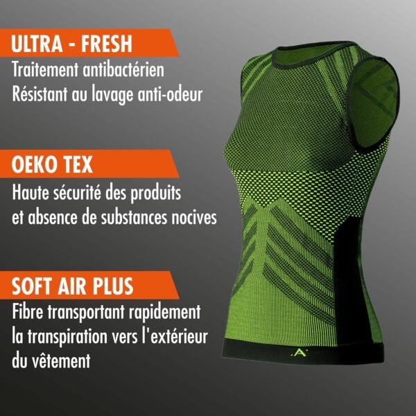 Risalti Debardeur Femme Thermique Energy - sous Vêtement Thermique Femme élastiques et Respirants, Haut Thermique Femme, Débardeur Femme sans Couture - Made in Italy – Image 7