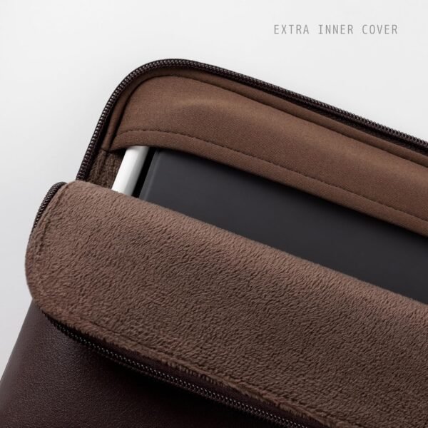 Comfyable Housse fine en cuir PU résistante à l'eau pour tablette compatible avec iPad Air 11" M3 2025, iPad Pro 11" M4 2024 et clavier Smart/Magic avec porte-crayon, chocolat – Image 2