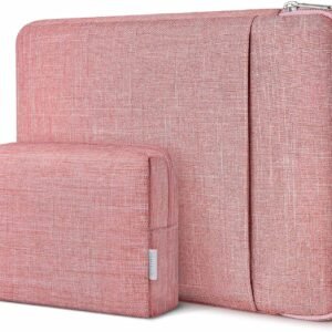 Inateck 360° Protection Housse 13 Pouces Compatible avec 13 MacBook Air M3/M2/M1 2025-2018, 13 MacBook Pro M2/M1 2022-2016, Surface Pro 11/10/9/X/8/7/6/5/4/3, Pochette pour Ordinateur Portable, Rouge