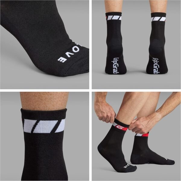 GripGrab Chaussettes Été de Cyclisme Coupe Classic Regular Lot de 1 et 3 Paires de Chaussettes Vélo de Course VTT – Image 3