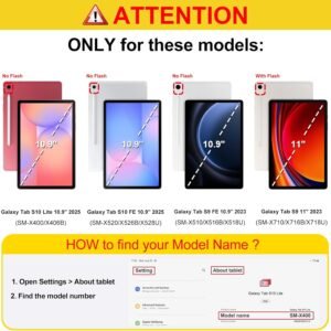 Alternative view of FINTIE Coque pour Samsung Galaxy Tab S10 Lite 10.9 Pouces 2025 et Galaxy Tab S10 FE/S9 FE 10.9”/S9 11” - [Rangement de Stylet] Coque Fin Translucide Givrée Housse Rigide Légère, Vert Foncé