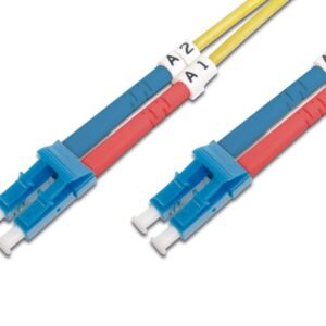 DIGITUS DK-2933-05 – Câble À Fibre Optique OS2 – 5 m – LC à LC – Câble Fibre Optique Duplex – 1/10 Gbit/s – SM Monomode LAN – Type De Fibre : 9/125 – Jaune (Yellow)