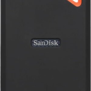 Lacdo Silicone Étui de Transport de Disque Dur pour SanDisk Extreme Portable SSD 500GB 1TB 2TB 4TB 8TB Disque dur Externe à État Solide, Housse de protection en Silicone pour SanDisk Extreme SSD, Noir