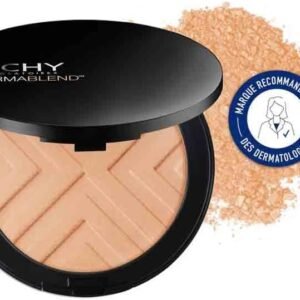 Vichy, Dermablend Covermatte, Fond de Teint Poudre Compacte, Anti-Imperfections, Longue Tenue 12H, Haute Couvrance, SPF 25, Adapté aux Peaux Sensibles, Teinte : Sable 35, 9,5 g