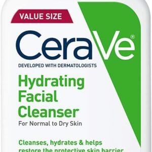 CeraVe Crème nettoyante hydratante visage - Utilisation quotidienne - Peaux sèches à normales - 473 ml
