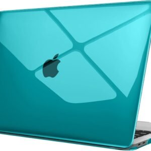 FINTIE Coque Compatible avec MacBook Air 13 M1 (A2337) / MacBook Air 13 2020 2019 2018 (A1932 / A2179) - Etui Rigide Housse de Protection en Plastique Mince Dur, Vert Paon Cristallin