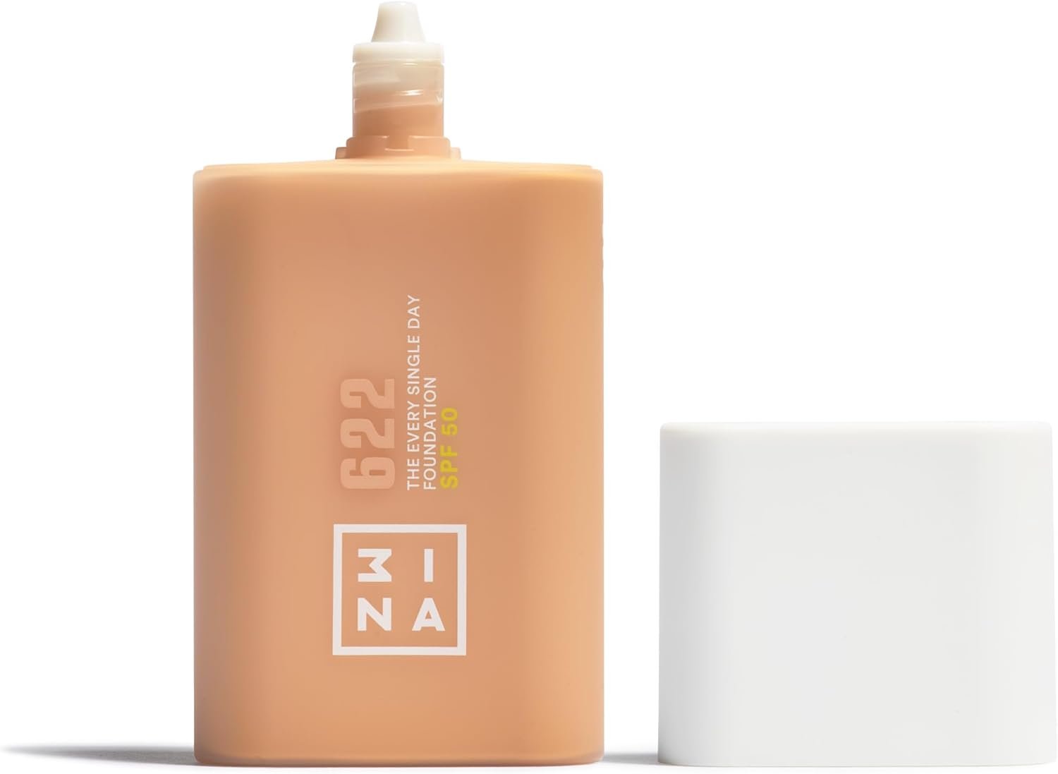 3INA MAKEUP - The Every Single Day Foundation SPF 50 622 - Fond de Teint Chaud clair avec indice SPF 50 - À base de 2% de Niacinamide - À couvrance légère à moyenne - Vegan - Cruelty Free