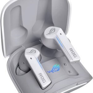 ASUS ROG Cetra True Moonlight - Écouteurs Gaming sans-Fil avec Connexion à Faible Latence, ANC, jusqu'à 27 Heures de Batteries grâce à Son étui de Chargement intégré, résistance à l'eau IPX4