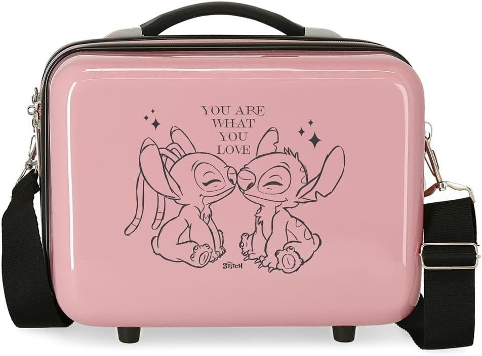 Disney Stitch You Love Fille Accessoire de voyage - Étui à cosmétiques, Rose, N/A