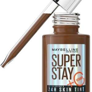 Maybelline New York - Fond de Teint Fluide - Glow & Soin de la Peau - À la Vitamine C - Longue Tenue 24H - Formule Vegan - Superstay Skin Tint - Teinte : 78 - 30 ml