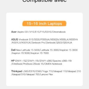 Alternative view of Inateck Housse Ordinateur 15-15,6 Pouces Compatible avec Chromebook Notebook Ultrabook, résistant aux éclaboussures, avec Poche d'Accessoires, Noir