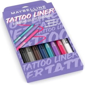 Maybelline New-York - Coffret Crayon Gel Yeux Effet Tatouage - Waterproof & Tenue 36h - Tattoo Liner - 8 Teintes