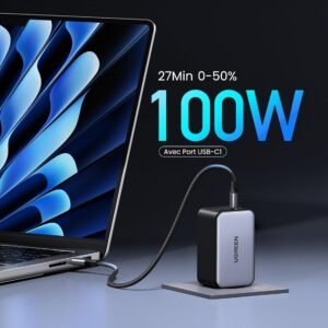 Alternative view of UGREEN Nexode X 100W USB C Chargeur Rapide 3 Ports GaNInfinity Prise USB C Compatible avec MacBook Air Pro M4 M3 M2 M1 iPad iPhone 17 Pro Max Air 16 Plus 15 14 13 12 Galaxy PPS 45W S25 S24 Pixel 9 8