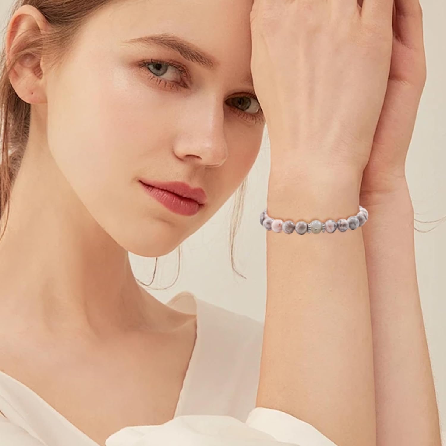 CheersLife Cadeau pour Femme Bracelet Pierres Naturelles Femme Original Cadeau Ado Fille Cadeaux Noel Femme Cadeau Anniversaire Bracelet Cadeau pour Mamie Maman Sœur Amie Future Maman – Image 2