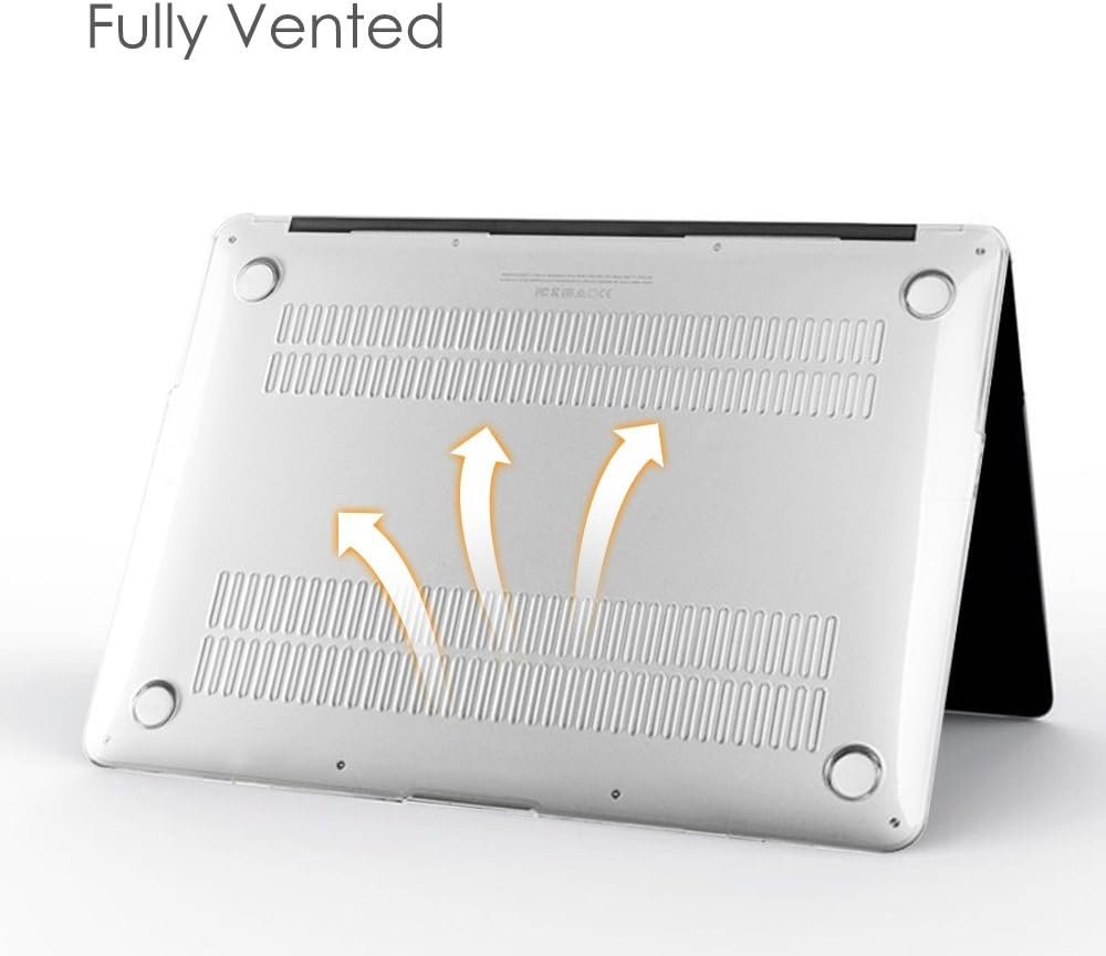 FINTIE Coque Compatible avec MacBook Air 13 Pouces A1466 / A1369 (Version 2010-2017) - Etui en Plastique Rigide Housse de Protection Fine et Légère, Blanc Fleuri – Image 5