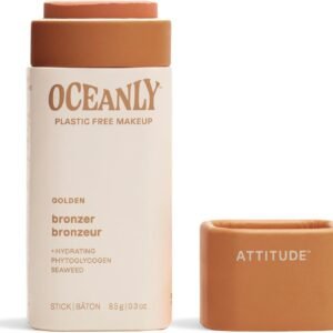 ATTITUDE Oceanly Bronzeur, EWG Verified, Phtyoglycogène Hydratant, Ingrédients d'Origine Naturelle, Maquillage Végane, Golden, 8.5 g