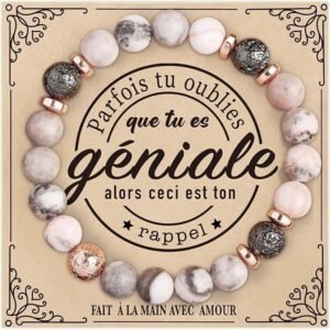 Giftgem Cadeau Femme - Cadeau Anniversaire Femme, Cadeaux 16, 18, 30, 40, 50, 60 anniversaire femmes,Bracelet Pierre Naturelle Femmes Cadeaux pour Maman Sœur Amie Collègues