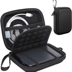 Lacdo Housse de Protection pour WD Elements, WD My Passport Ultra for Mac, Seagate Game Drive, Seagate Portable 2.5 Pouces 1To 2To 3To 4To 5To Étui pour Disque Dur Portable Pochette Antichoc, Nior