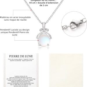 Alternative view of Merclix Collier Femme Pierre De Lune Idee Cadeau Femme Original Utile Anniversaire Noel Fete Des Meres Cadeau Maman Ado Fille Soeur Meilleure Amie Mamie Copine