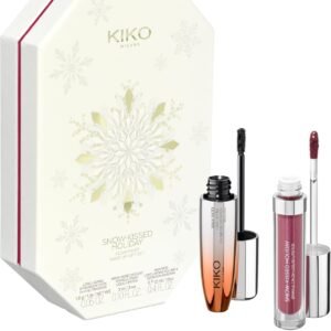 KIKO Milano Snow-Kissed Holiday Glam-Faves Make Up Gift Set, Coffret Cadeau Maquillage: Mascara Effet Volumateur, Rouge À Lèvres De Mat À Scintillant Et Ombre À Paupières En Stick