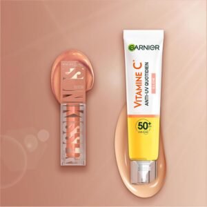 Alternative view of Routine Glow – Garnier x Maybelline New York - Fluide Anti-Taches et Anti-UV Quotidien SPF 50+ & Blush Liquide Illuminateur Multi-Usage Sunkisser Teinte Blazing Blush