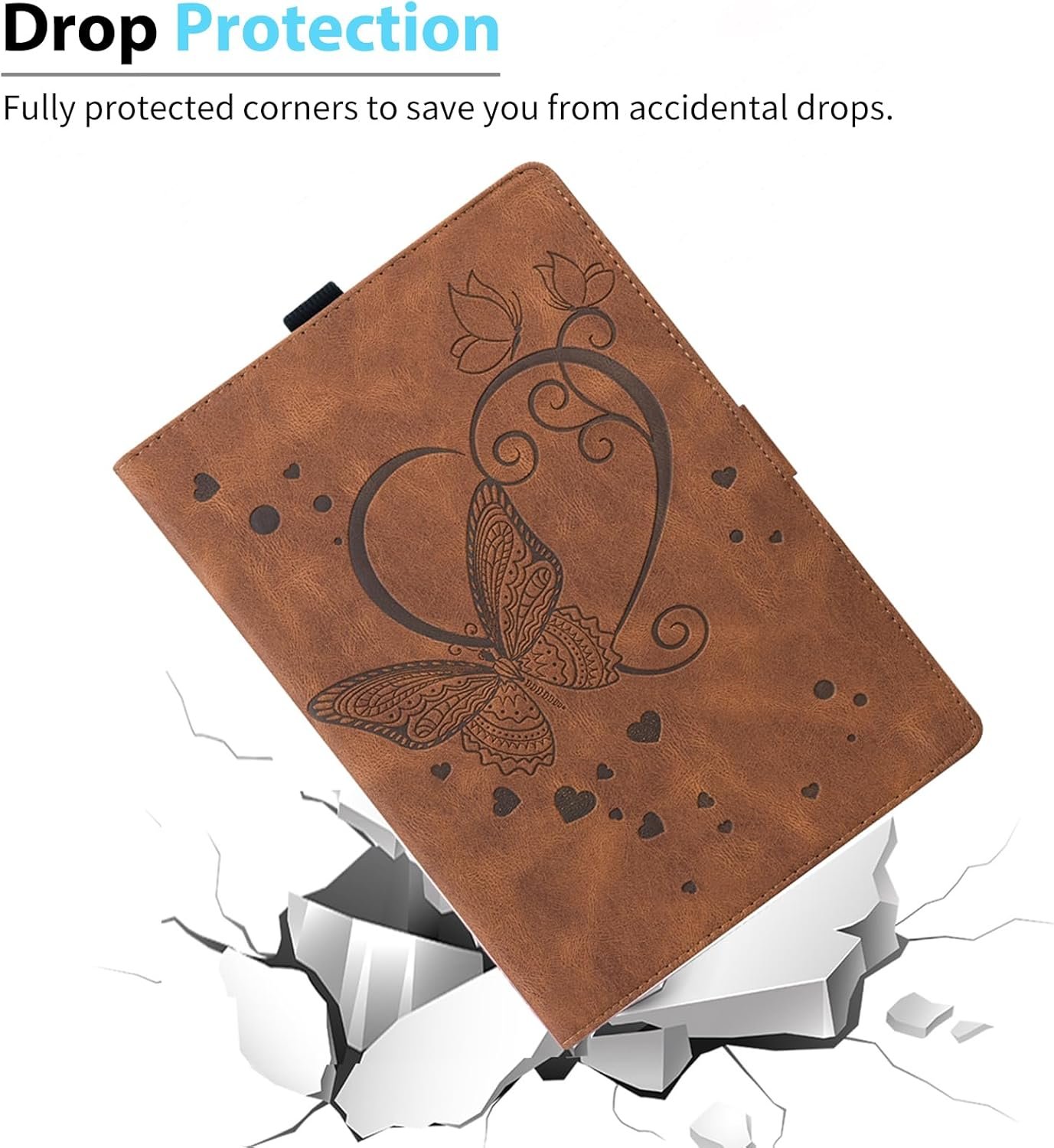 Coque pour Lenovo Tab M10 FHD Plus 10,3 Pouces (TB-X606X TB-X606F) Housse Tablette avec Multi-Angle Housse Support Fonction Veille/Réveille Automatique(Marron) – Image 4