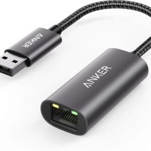 Anker PowerExpand Adaptateur USB 3.0 vers Gigabit Ethernet en Aluminium, Compact Adaptateur USB-A Compatible avec MacBook Pro 2015, MacBook Air 2017 et Plus