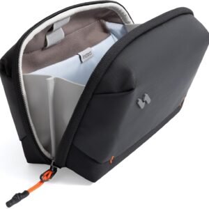 Inateck Pochette Organiseur Électronique Portable, Sac de Voyage Résistant aux Éclaboussures pour Câbles, Batteries Externes, Hubs, Écouteurs, Noir