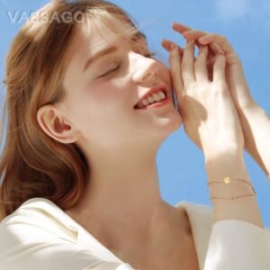 Alternative view of VASSAGO Bracelet trèfle à quatre feuilles en acier inoxydable pour femme - Bracelet porte-bonheur en forme de trèfle à quatre feuilles - Bijoux tendance - Cadeaux pour femme