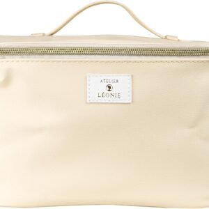 Alternative view of Vanity de Voyage Femme - Nécessaire de Toilette et Maquillage - Simili Cuir - Coloris Beige - Dimensions 24 x 16 x 16 cm