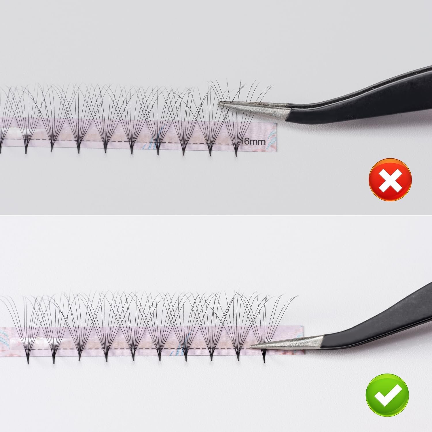 Cils en Bouquet, Cils en Touffes, Extension de Cils Individuels DIY D-Curl pour Maquillage des Yeux Naturels, Pinceau Exquis Inclus – Image 4