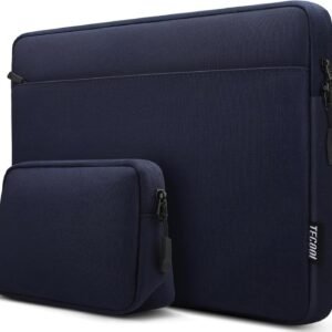 TECOOL 13,3 Pouces Housse pour Macbook Air 13 M1 13,6 M2 M3 2010-2024, MacBook Pro 13/14 M1 M2 M3, 13,5 Surface Laptop, 13,3 Lenovo HP Dell Acer Pochette Ordinateur Portable Protection, Bleu foncé