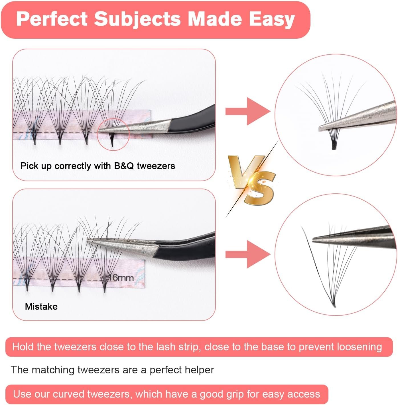 Cils en Bouquet, Cils en Touffes, Extension de Cils Individuels DIY D-Curl pour Maquillage des Yeux Naturels, Pinceau Exquis Inclus – Image 2