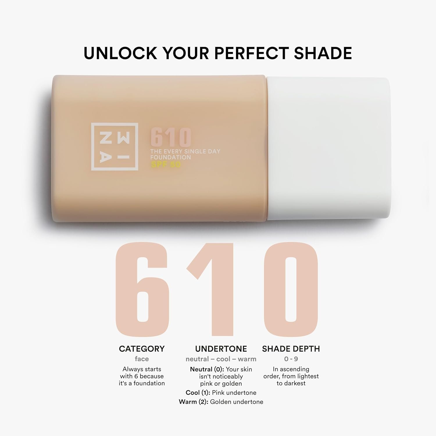 3INA MAKEUP - The Every Single Day Foundation SPF 50 622 - Fond de Teint Chaud clair avec indice SPF 50 - À base de 2% de Niacinamide - À couvrance légère à moyenne - Vegan - Cruelty Free – Image 4