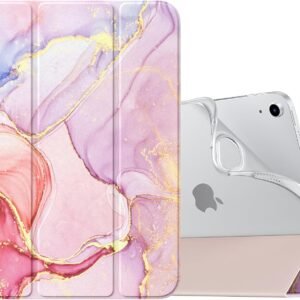 MoKo Coque pour iPad (A16) 11e Génération 11Pouces 2025, iPad 10e Gén 10,9" 2022,Étui avec Coque Arrière en TPU Souple à Rabat avec Support Semi-Transparent Protecteur Réveil/Sommeil Auto,MrbRClairDoé
