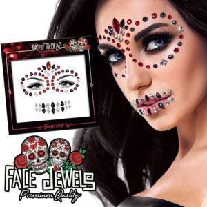 Alternative view of Chaks FJL349, Bijoux de Visage adhésifs Day of The Dead