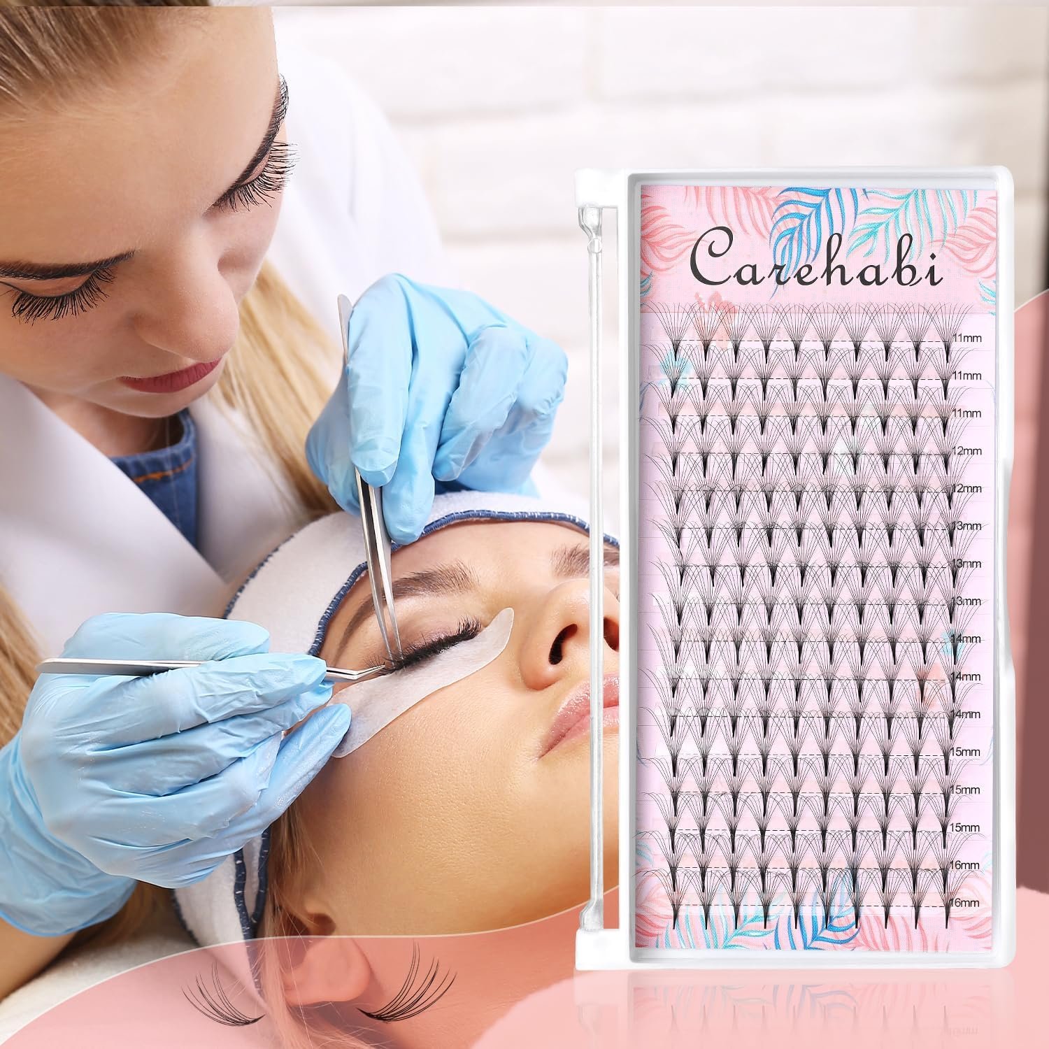 Cils en Bouquet, Cils en Touffes, Extension de Cils Individuels DIY D-Curl pour Maquillage des Yeux Naturels, Pinceau Exquis Inclus – Image 5