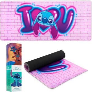 Alternative view of Disney Tapis de Souris XL Dessous de Bureau Mouse Pad Format 80x36 cm Accessoire de Bureau Lilo et Stitch Mandalorian (Rose Stitch)