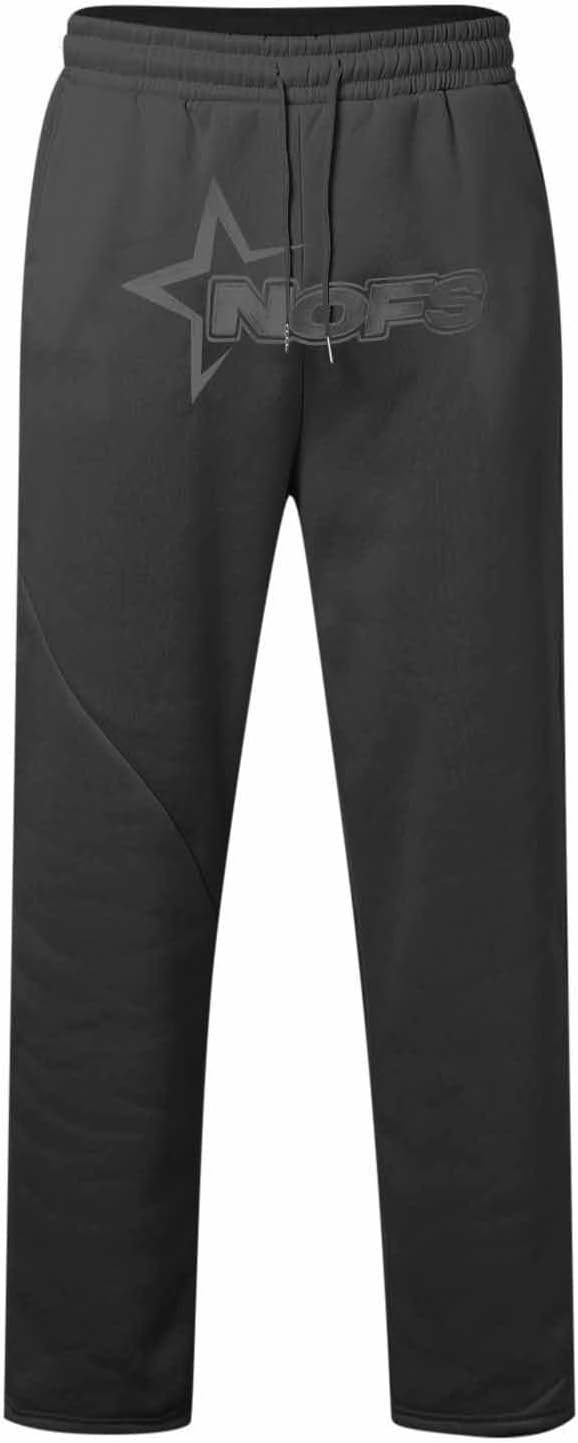 for NOFS Survêtement pour homme - Ensemble 2 pièces à manches longues avec capuche - Pantalon de jogging - Tenue de sport - Chaud - Décontracté - Lettres imprimées - Y2K - Hip Hop - Survêtement – Image 3