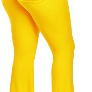 STARBILD Leggings Évasés de Sport pour Femme avec Poches, Pantalon Push up V Cross Taille Haute, Opaque Flared Pants Yoga Fitness Pilates