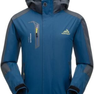 Hommes Veste Imperméable En Plein Air Légère Softshell Manteau De Pluie Escalade Vêtements De Randonnée Montagne Multi-Poches Coupe-Vent