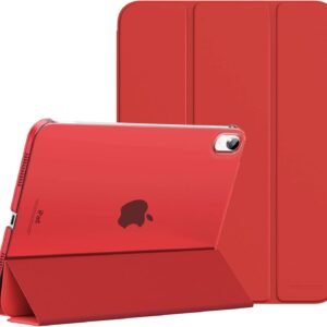 MoKo Étui pour iPad (A16) 11e Génération 11 Pouces en 2025, iPad 10e Génération 10,9'' en 2022, Étui Mince en PC Translucide pour iPad 11e Gén. avec Touch ID, Rouge