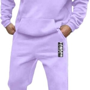 Generisch Survêtement pour homme - Survêtement de loisirs - Survêtement de sport - Sweat à capuche de style urbain avec imprimé lettres - Pull décontracté avec pantalon de jogging assorti pour le