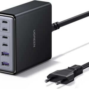 UGREEN 100W 6 Ports Chargeur USB C Rapide Station de Charge Bureau GaN Tech 65W Compatible avec iPhone 17 Pro Max Air 16 Plus 15 14 13 12 11 iPad Mini MacBook Pro Air M4 M3 M2 M1 Galaxy S25 S24 S23