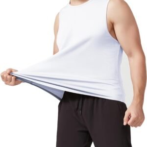 Alternative view of meioro Herren Mesh Tank Top, Atmungsaktives Ärmellose Shirt Angepasste Muskelshirt, Sport Rundhals Tank Tops Männer Sommer Gym Workout Funktionsshirt Bodybuilding Fitness Unterhemd(Schwarz,S)