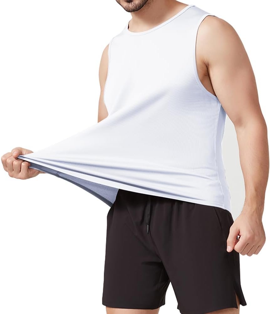 meioro Herren Mesh Tank Top, Atmungsaktives Ärmellose Shirt Angepasste Muskelshirt, Sport Rundhals Tank Tops Männer Sommer Gym Workout Funktionsshirt Bodybuilding Fitness Unterhemd(Schwarz,S) – Image 2